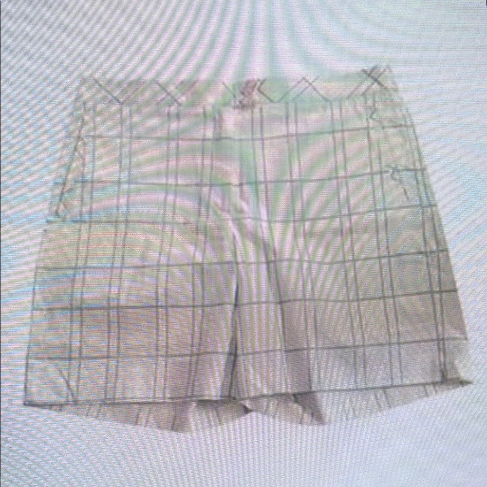 Plaid Shorts in White and Gray